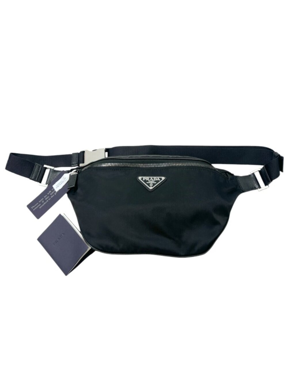 Prada Re-Nylon Saffiano Leather Belt Bag New $1720
